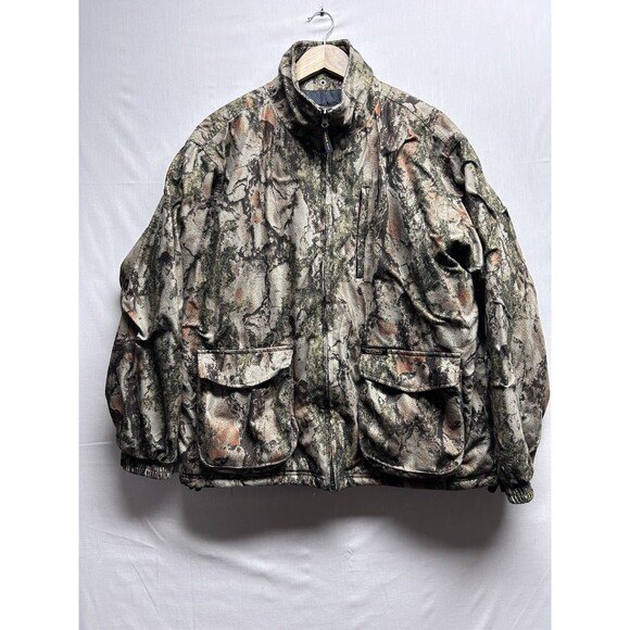 Men’s Yukon Gear Camo Hunting Puffer Jacket Large Zip Jacket - Picture 3 of 7